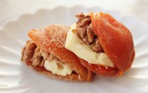 柿饼的极品吃法，5分钟搞定，real上头！——核桃乳酪柿衣