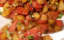 香辣过瘾的孜然土豆火腿，比路边摊还好吃