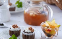 蒸巧克杯子蛋糕&初夏水果茶，一日食记