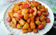 孜然火腿土豆丁