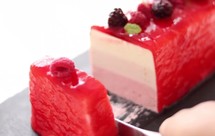 覆盆子（树莓）慕斯 渐变分层 冻芝士蛋糕•火红夏日(免烤，低碳水，冰淇淋口感，生酮友好)