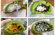 四种馅的艾草青团