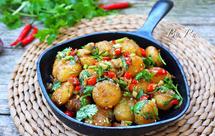 孜然香辣煎小土豆