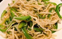 炒素三丝（茭白、青椒、绿豆芽）