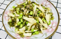 茭白毛豆咸菜肉片