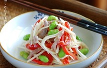 毛豆米茭白炒肉丝