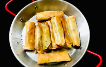 鲜掉眉毛的小黄鱼肉竹笋荠菜春卷