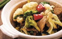 素菜素食简易台湾经典台菜快手做三杯花椰菜十字花科西兰花菜花