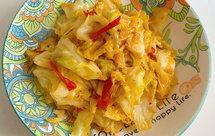 豆瓣酱炒圆白菜