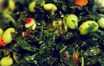 【羽衣甘蓝炒毛豆】