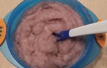 辅食-紫甘蓝苹果泥米粉