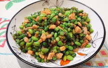 拌面神菜—毛豆蒜薹肉丁浇头