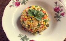 孕妇版杂菜（白椰菜花、玉米、红萝卜、青豆角）鸡蛋