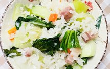 带锅巴的猪油菜饭