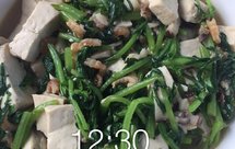 豆腐茼蒿虾米五花肉乱炖