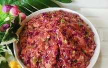 「紫甘蓝鲜肉馅儿」这样调，比饺子店的还好吃