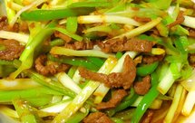 青椒韭黄炒肉丝