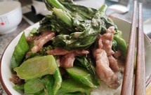 芥蓝牛肉盖浇饭