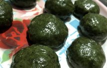 自制马兰头笋丁青团