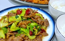 强过餐馆的家常菜ー包菜心炒牛肉