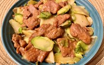 蚝油牛柳炒儿菜