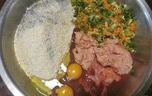 自制天然手工狗粮1（21种天然食材）这菜谱里是两个配方