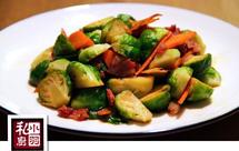 培根炒抱子甘蓝