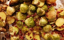 烤孢子甘蓝火腿土豆片（德国留学快手菜）