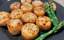 芦笋煎带子（平底锅快手版）