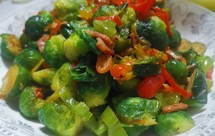 孢子甘蓝炒培根