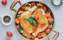 油渍番茄烤鸡腿