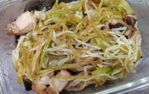 莴笋豆芽炒烧肉