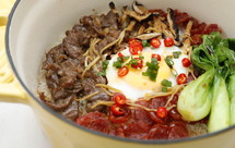 腊味牛肉双拼煲仔饭