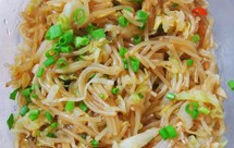 包菜炒魔芋粉丝