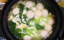 春菜（小芥菜）咸蛋鱼丸汤