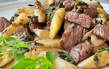 牛肉粒配白芦笋牛至