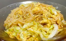 粉丝根根分明，不粘锅不成坨的--快手包菜鸡蛋炒粉丝