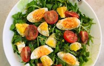 无油无盐的芝麻菜鸡胸/鸡蛋沙拉（沙拉并不是只有生菜的而已）