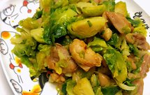 孢子甘蓝炒鸡腿肉