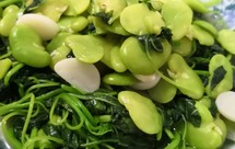 苋菜炒蚕豆瓣