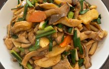 家常小炒一大蒜炒茨菇加平茹