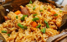 好吃又营养的松茸排骨荷叶饭来咯！（香米版）