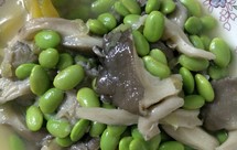 毛豆炒菇