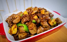 黑椒杏鲍菇牛肉粒（自制黑胡椒酱）