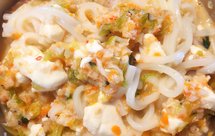 虾肉不硬的做法：基围虾蟹味菇芹菜豆腐胡萝卜面（三阶段辅食面）