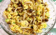 蟹味菇炒蛋（咸鸭蛋清版）