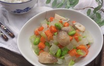 草菇毛豆炒冬瓜