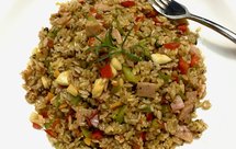 火腿杏鲍菇橄榄菜豪华炒饭