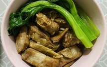 姬松茸排骨煲仔饭