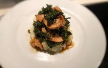 羽衣甘蓝Kale炒猴头菇 配土豆菜花泥